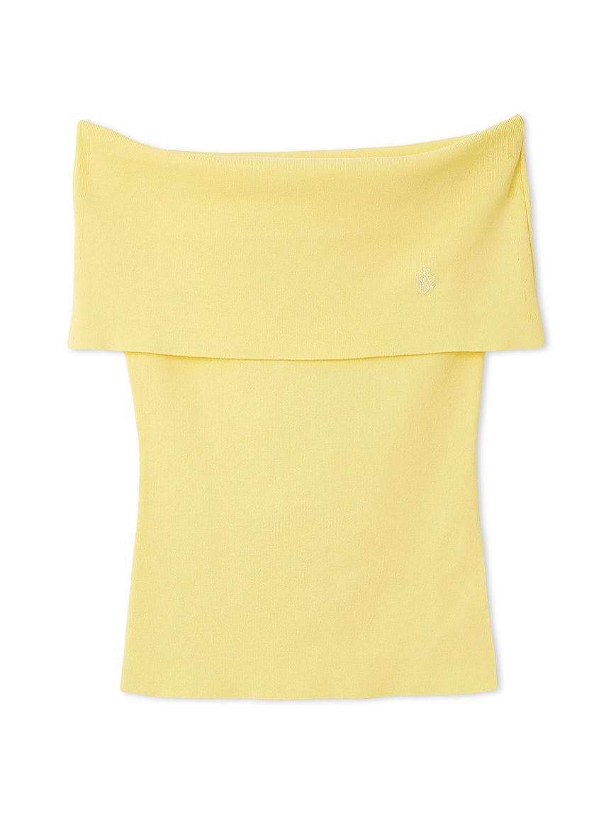 FRAY I.D「ワイドカラーオフショルダーニットプルオーバー」|ニット・セーター|YEL