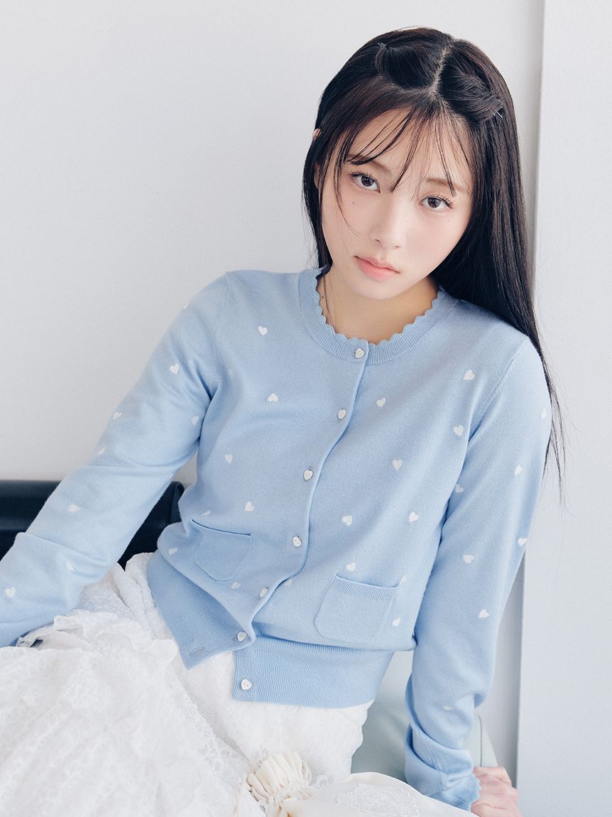 LILY BROWN「love letterコンパクトニットカーデ」|カーディガン|
