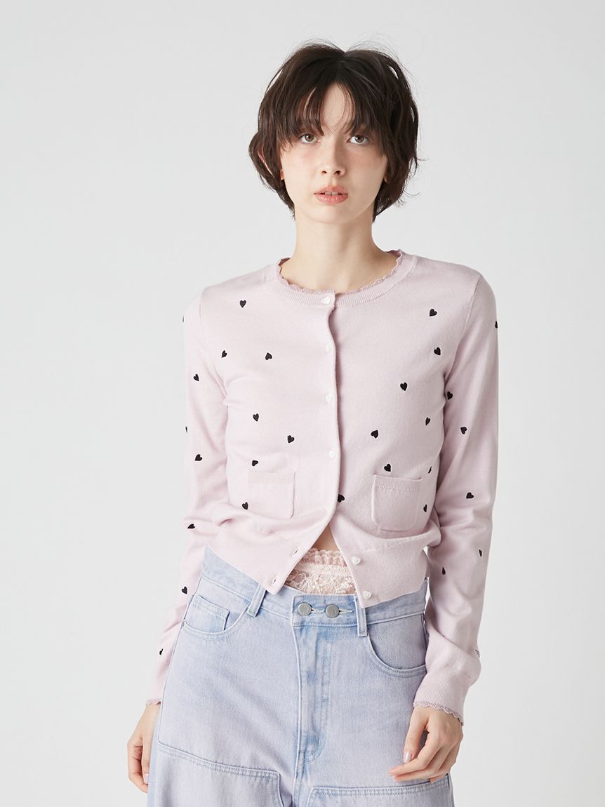 LILY BROWN「love letterコンパクトニットカーデ」|カーディガン|