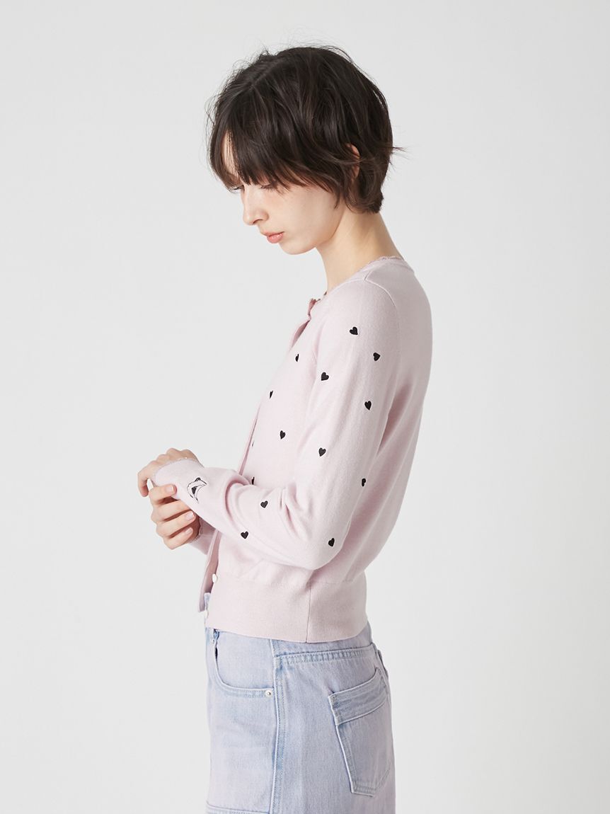 LILY BROWN「love letterコンパクトニットカーデ」|カーディガン|