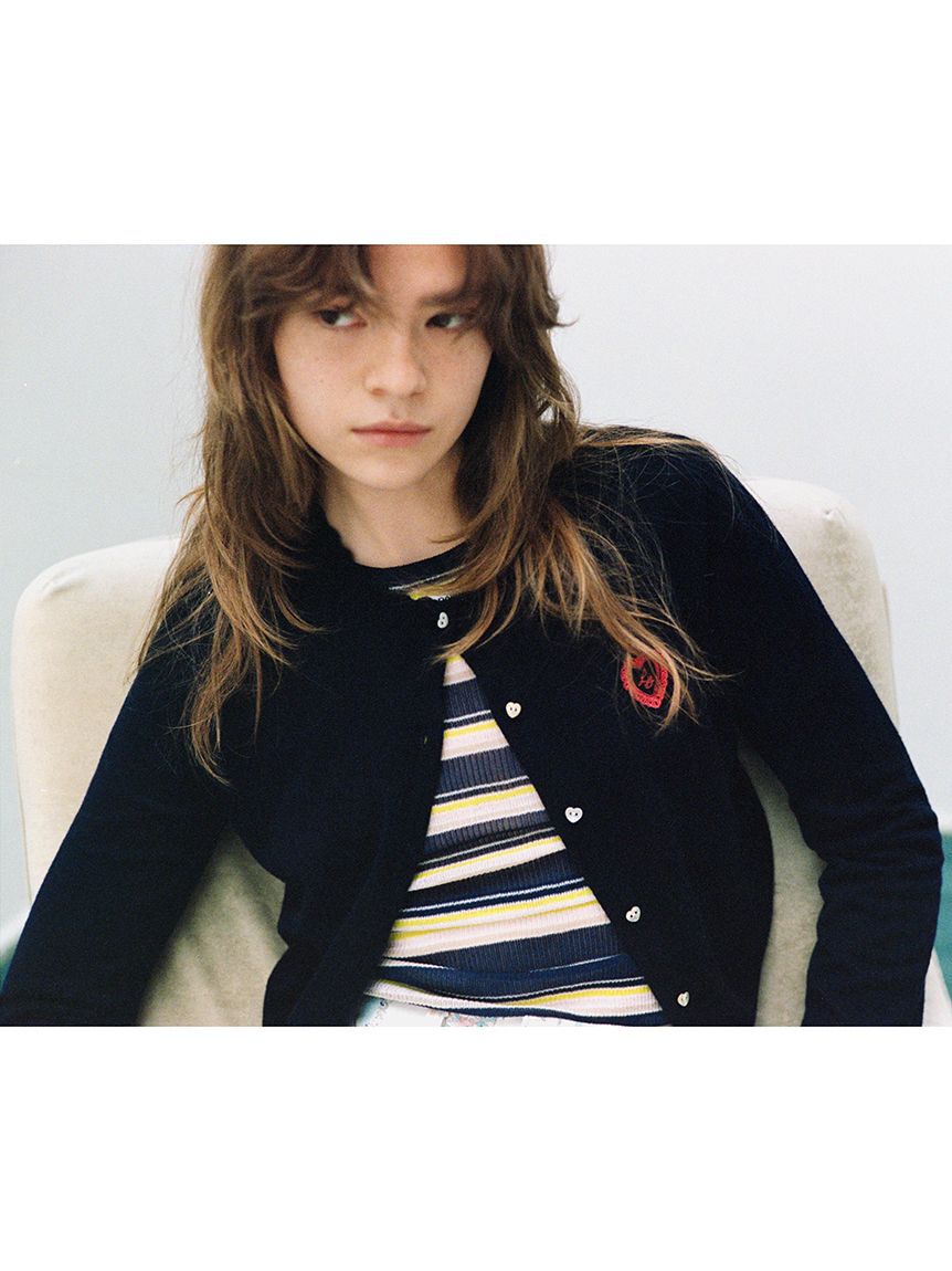 LILY BROWN「love letterコンパクトニットカーデ」|カーディガン|NVY