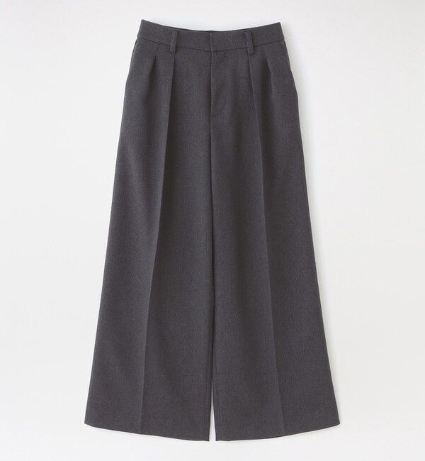  「インタックワイドパンツ」|その他|チャコールグレー