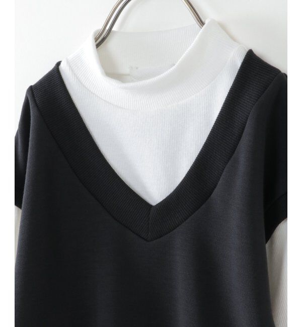 ikka kids「【キッズ】プチハイネックドッキングチュニック（120~160cm）」|Tシャツ・カットソー|