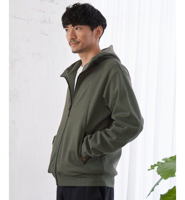ikka「テックストレッチジップパーカー」|カーディガン|