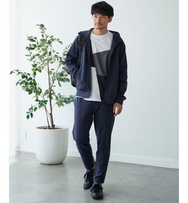 ikka「テックストレッチジップパーカー」|カーディガン|