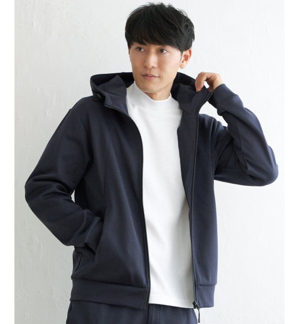 ikka「テックストレッチジップパーカー」|カーディガン|