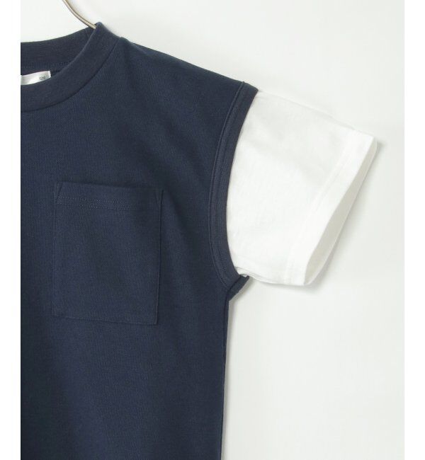 ikka kids「ポケ付き鹿の子ベストレイヤードTシャツ（120~160cm）」|Tシャツ・カットソー|