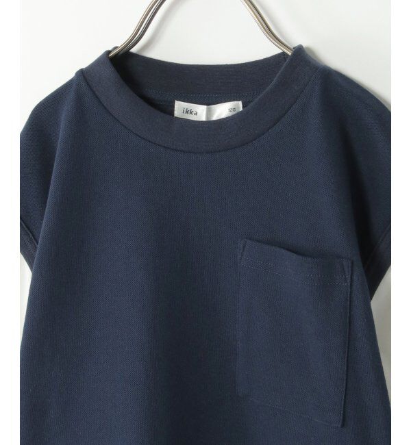 ikka kids「ポケ付き鹿の子ベストレイヤードTシャツ（120~160cm）」|Tシャツ・カットソー|