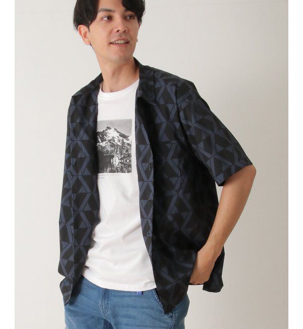 ikka「幾何学プリントシャツ」|シャツ・ブラウス|