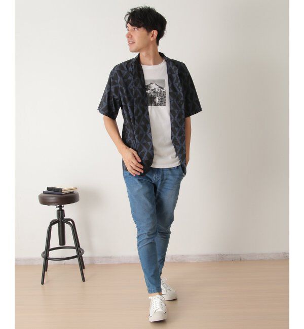 ikka「幾何学プリントシャツ」|シャツ・ブラウス|