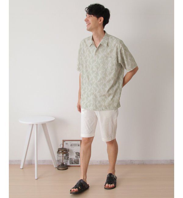 ikka「幾何学プリントシャツ」|シャツ・ブラウス|