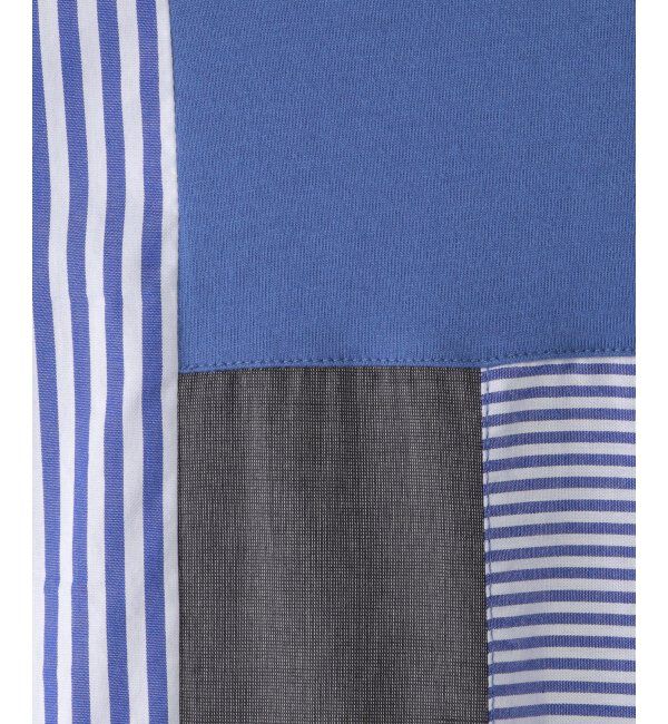 ikka kids「ストライプ布帛切り替えTシャツ（120~160cm）」|Tシャツ・カットソー|