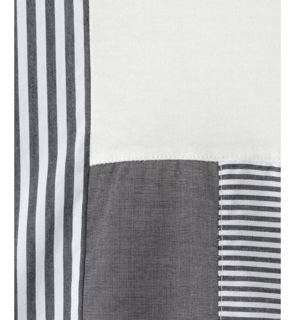 ikka kids「ストライプ布帛切り替えTシャツ（120~160cm）」|Tシャツ・カットソー|