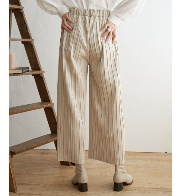 ikka「【親子おそろい】スエードライクプリーツワイドパンツ」|その他|