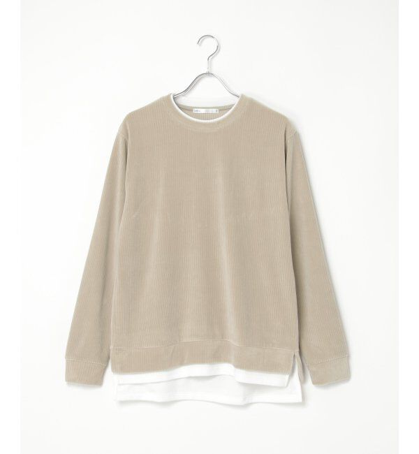 ikka「カットコールフェイクレイヤードプルオーバー」|パーカー|