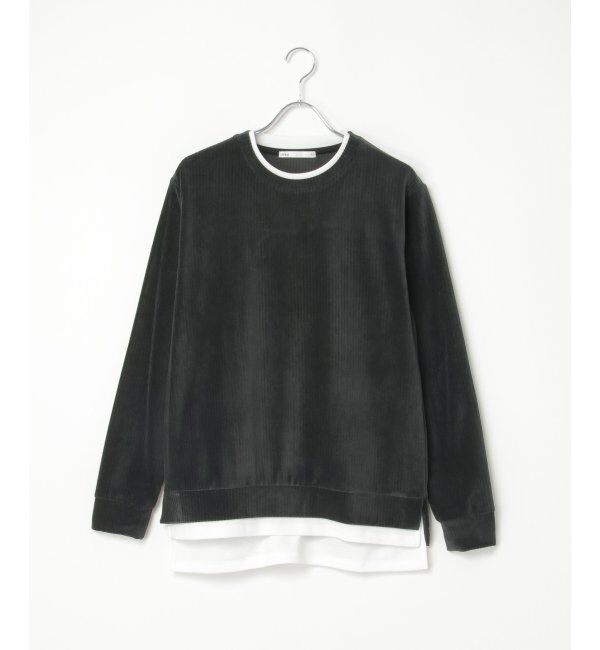 ikka「カットコールフェイクレイヤードプルオーバー」|パーカー|