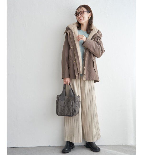 ikka「スエードライクプリーツワイドパンツ」|その他|