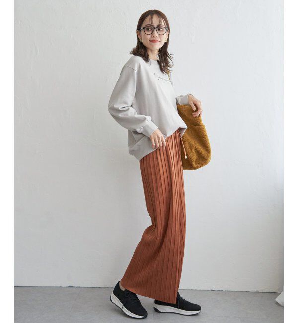 ikka「スエードライクプリーツワイドパンツ」|その他|