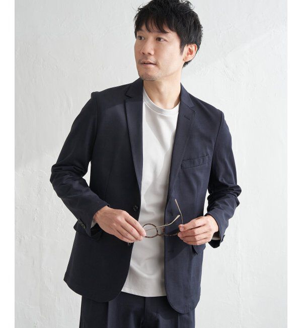 IKKA LOUNGE「【セットアップ対応】モックロディーテーラードジャケット」|テーラードジャケット|ネイビーブルー