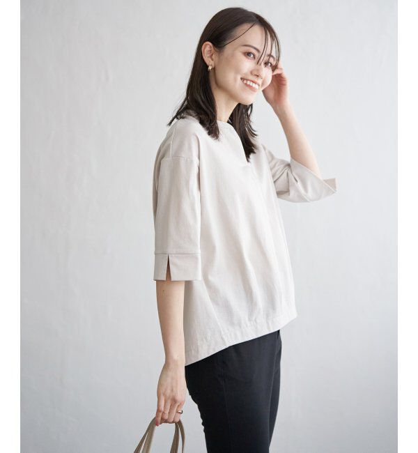 ikka「梨地ジョーゼットスキッパープルオーバー」|その他|