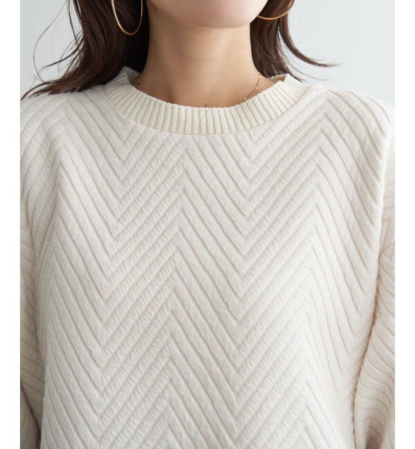 ikka「フクレ幾何ジャガードプルオーバー」|その他|