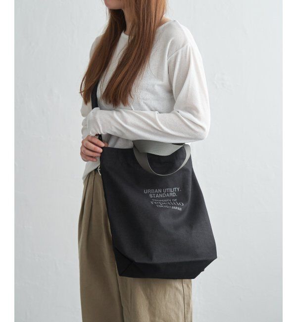 ikka「2wayキャンバスショルダーバッグ」|その他|ブラック