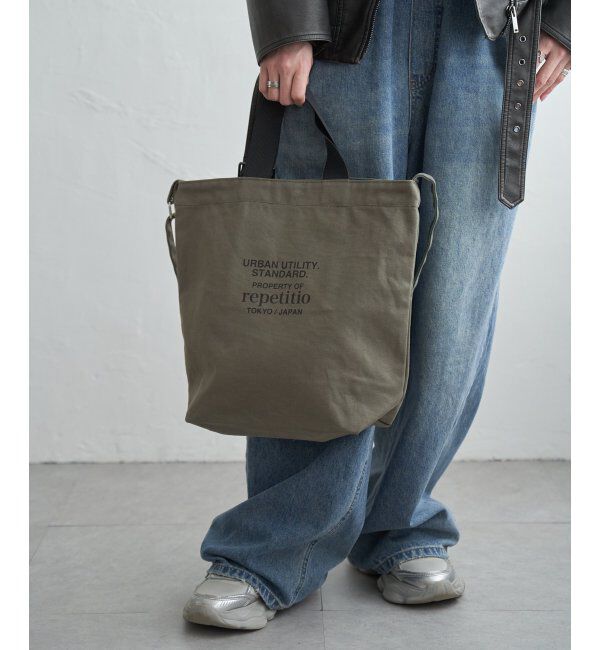 ikka「2wayキャンバスショルダーバッグ」|その他|オリーブ
