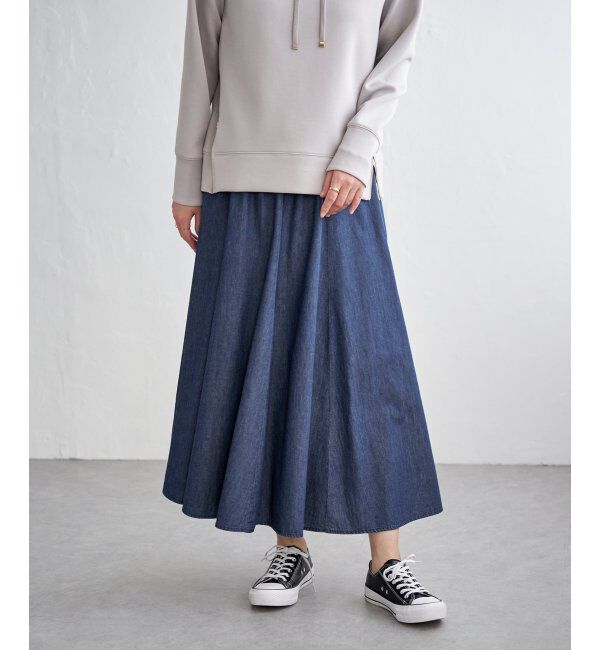 ikka「8枚ハギボリュームスカート」|スカート|ブルー