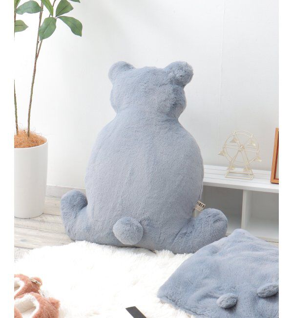 Lbc with Life「HIBARNATION クマ L」|クッション・クッションカバー|ブルー