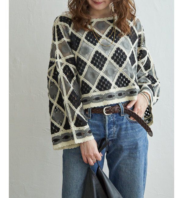 Lbc with Life「モチーフレースショートレースプルオーバー」|その他|