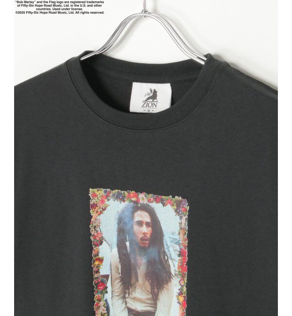 VENCE share style「BOB MARLEY フラワーフレームフォトTシャツ」|Tシャツ・カットソー|