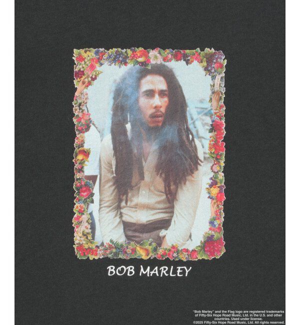 VENCE share style「BOB MARLEY フラワーフレームフォトTシャツ」|Tシャツ・カットソー|