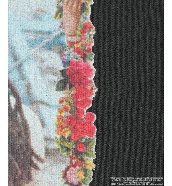 VENCE share style「BOB MARLEY フラワーフレームフォトTシャツ」|Tシャツ・カットソー|