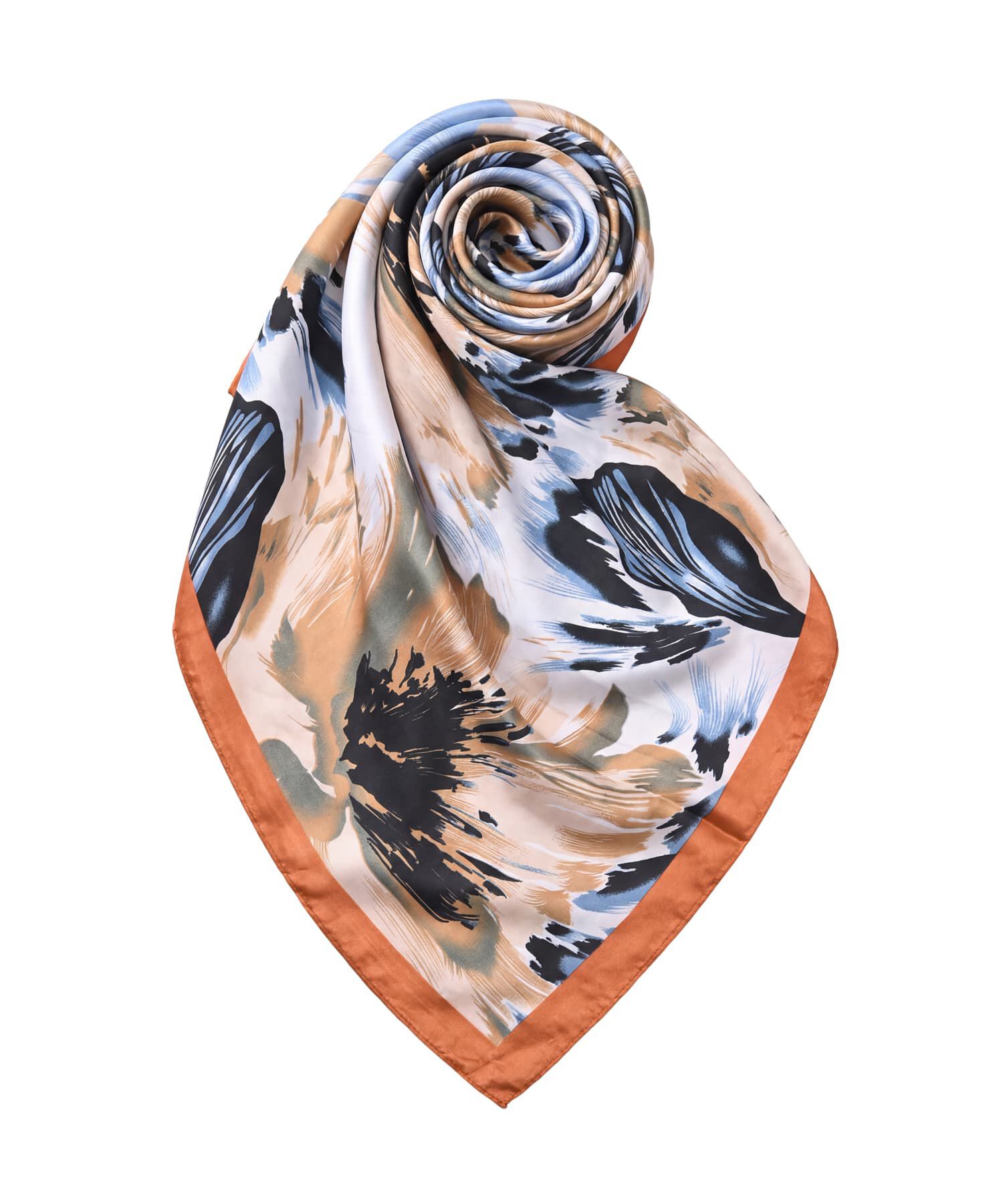 STYLE DELI「【DELI by】モダンモチーフサテンスクエア大判スカーフ」|バンダナ・スカーフ|