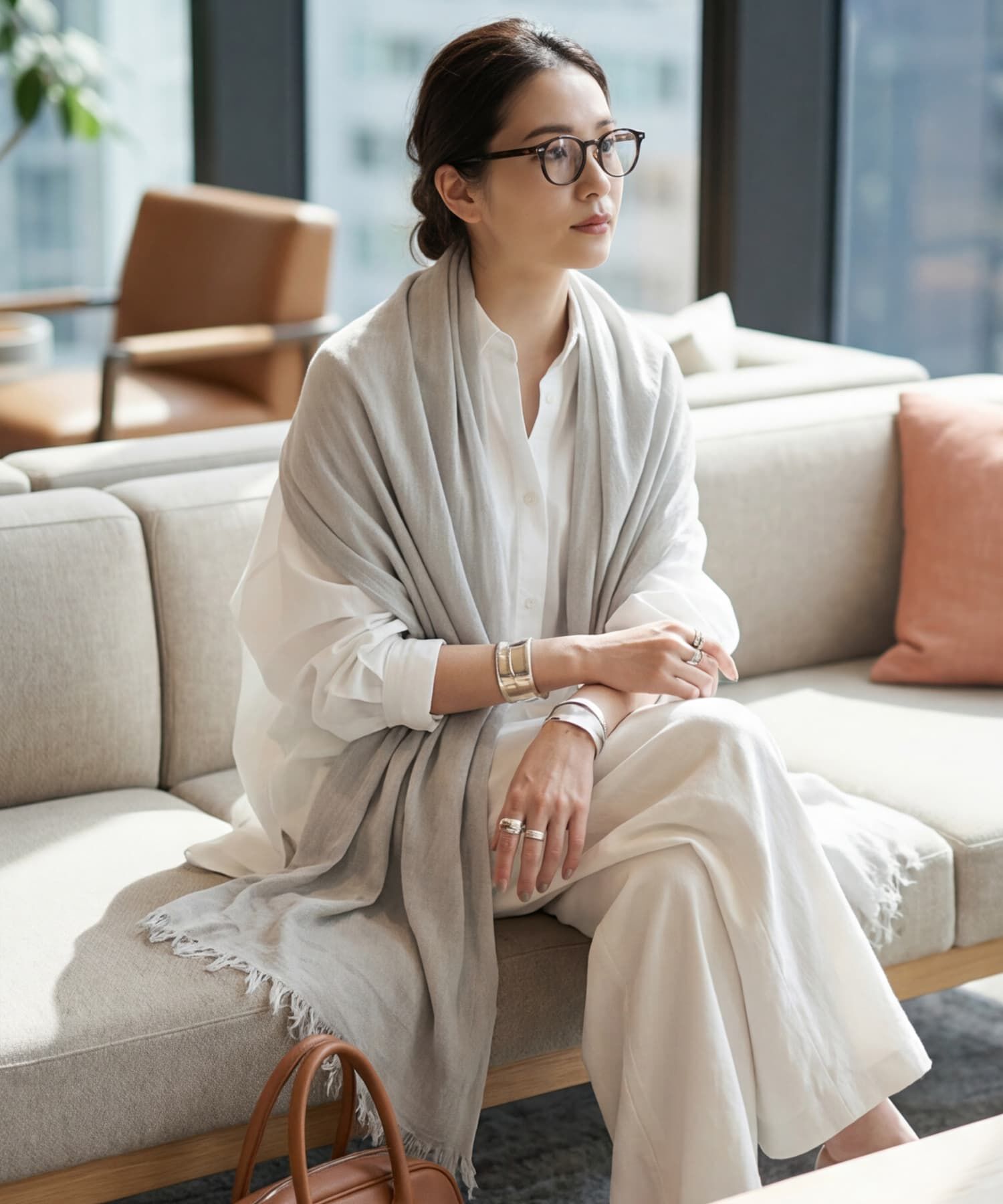 STYLE DELI「【DELI by】エアリープリーツレーヨンストール」|バンダナ・スカーフ|