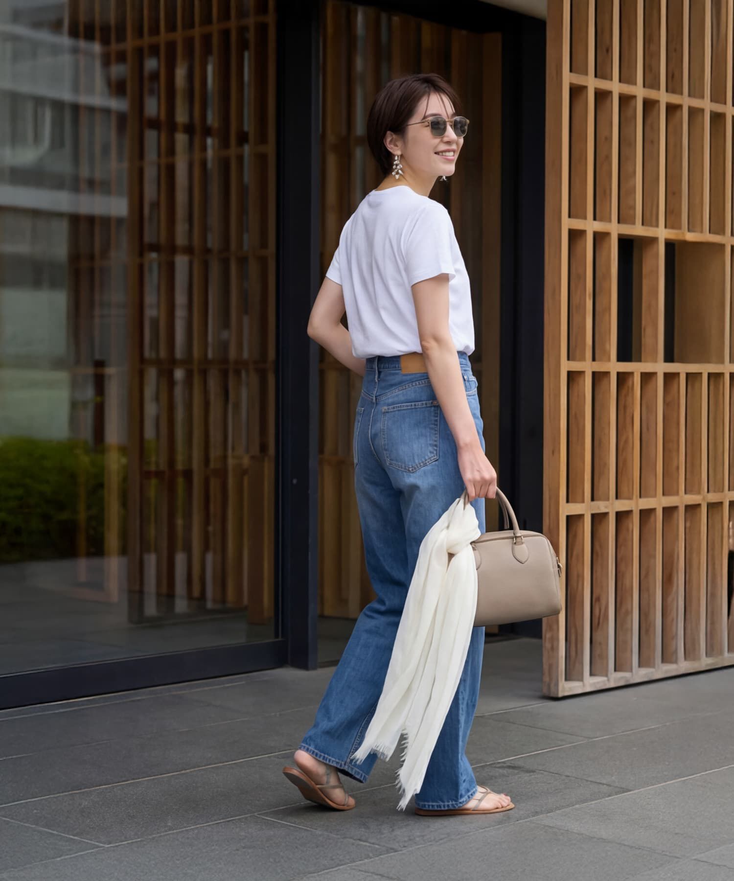 STYLE DELI「【DELI by】エアリープリーツレーヨンストール」|バンダナ・スカーフ|