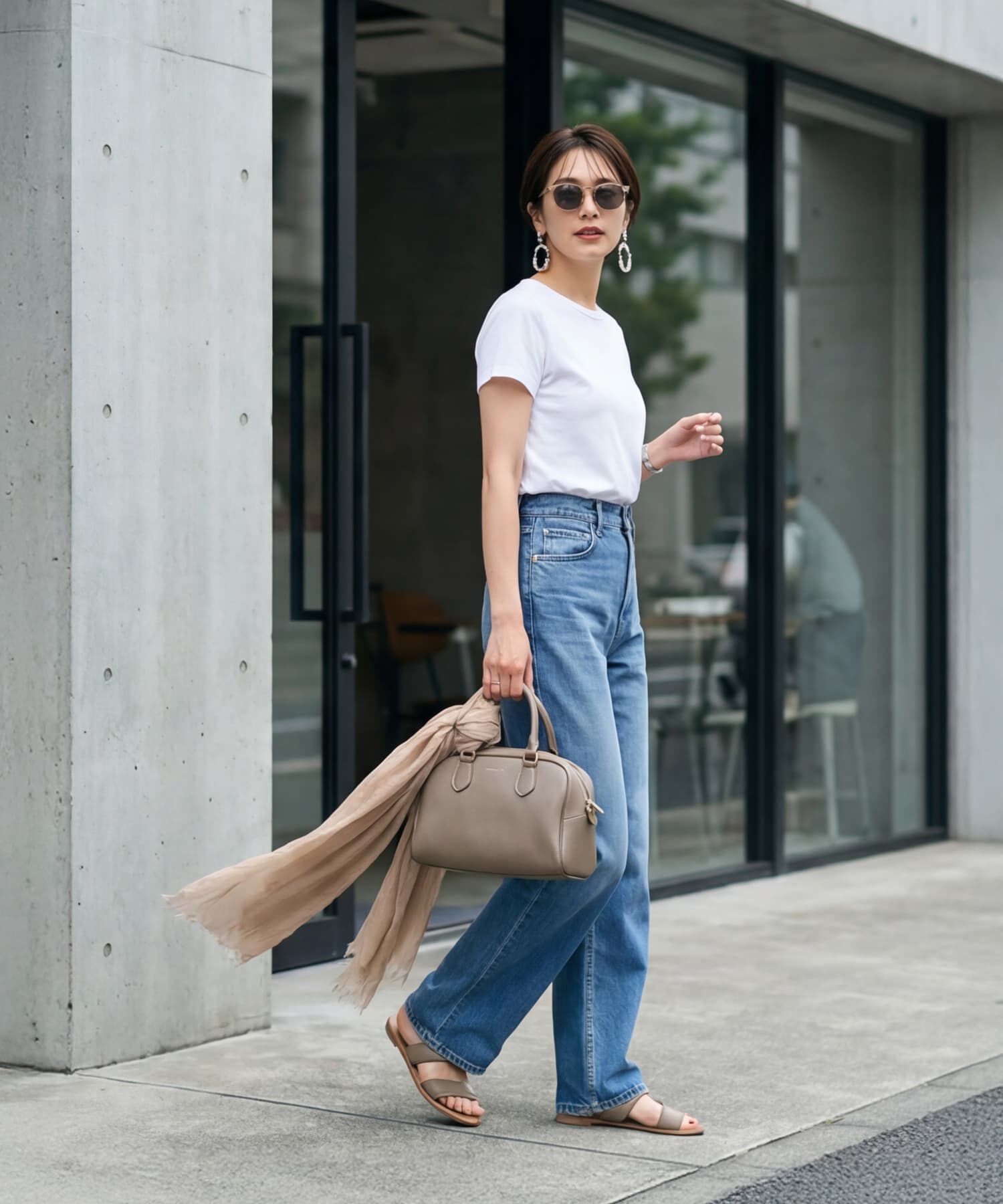 STYLE DELI「【DELI by】エアリープリーツレーヨンストール」|バンダナ・スカーフ|