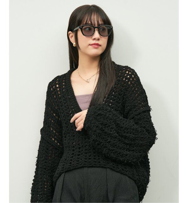  「【WEB限定】Zoff｜emiri ウェリントン型 サングラス UVカット 紫外線対策 辺見えみり」|サングラス|ブラック