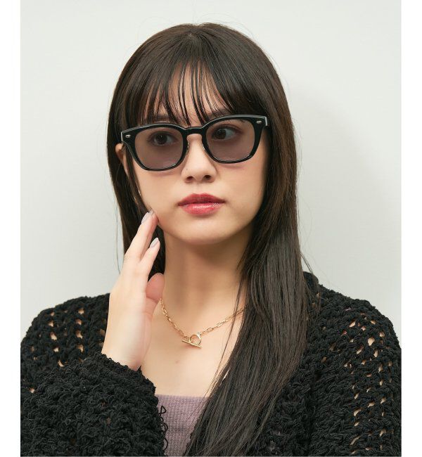  「【WEB限定】Zoff｜emiri ウェリントン型 サングラス UVカット 紫外線対策 辺見えみり」|サングラス|