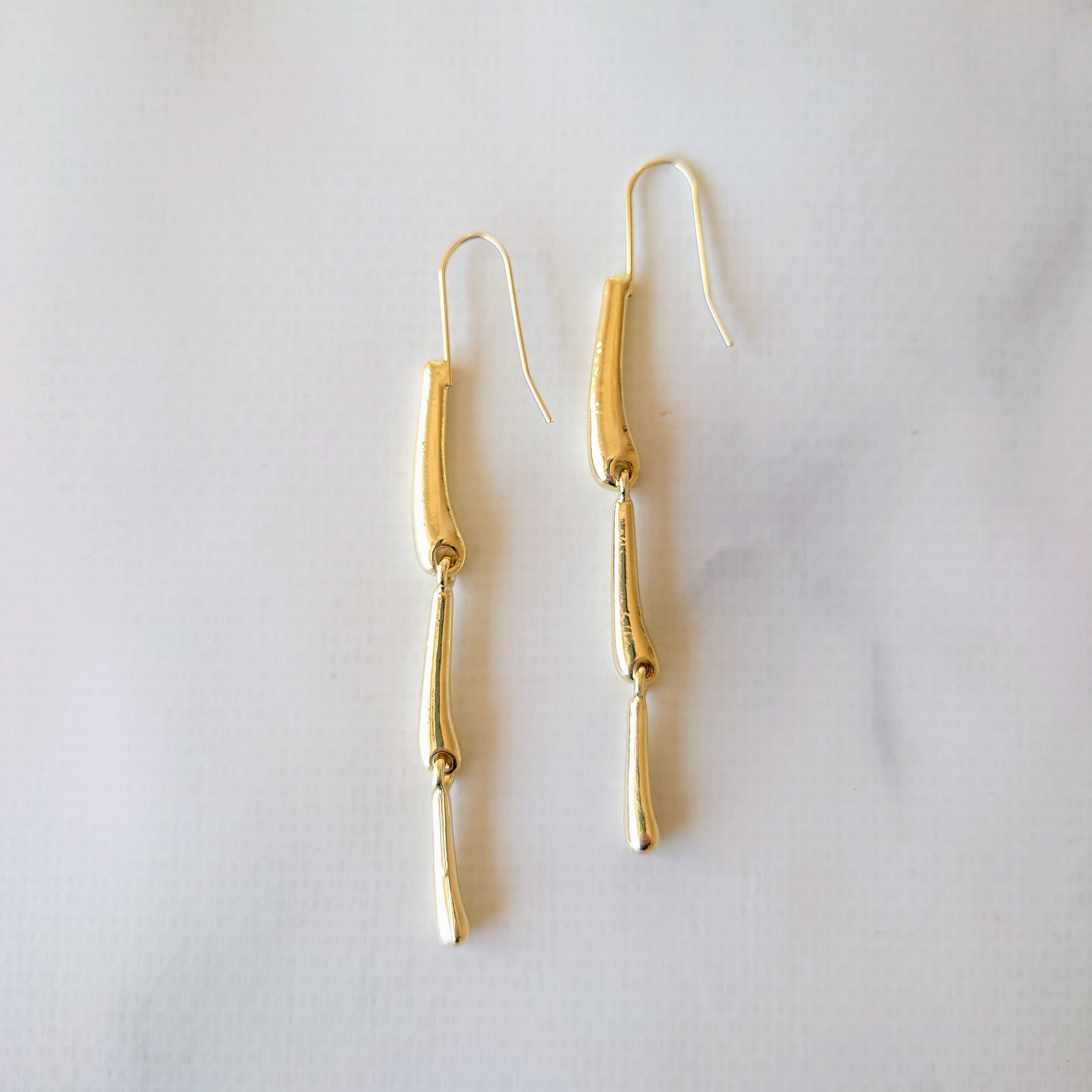  「トリプルドロップピアス」|ピアス|ゴールド