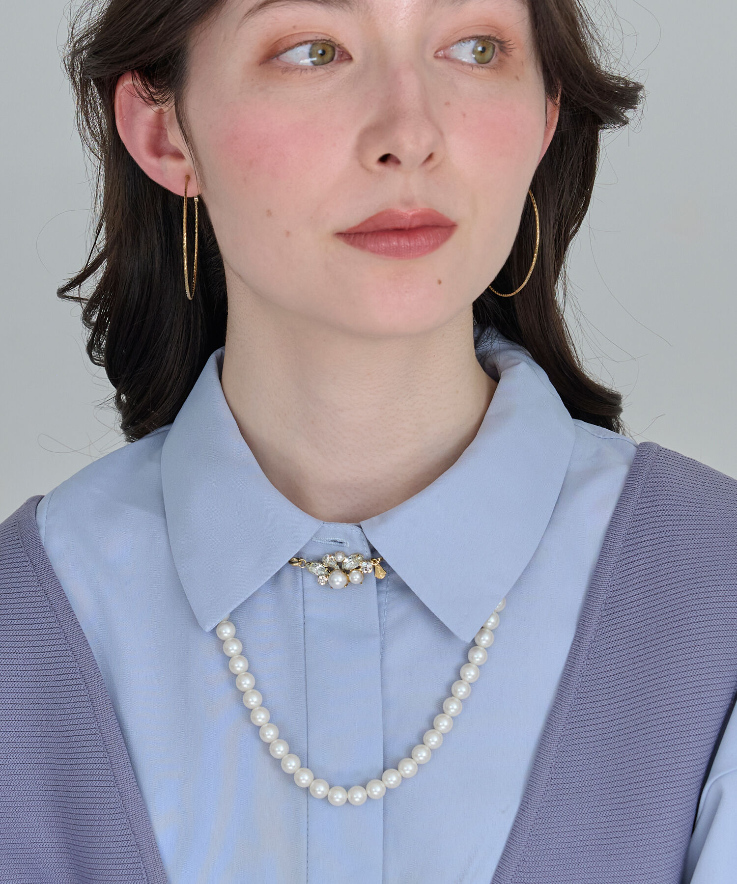 Phoebe「ブルーミングロングパールネックレス　セレモニー/入学式/卒業式/式典/連パール」|ネックレス|