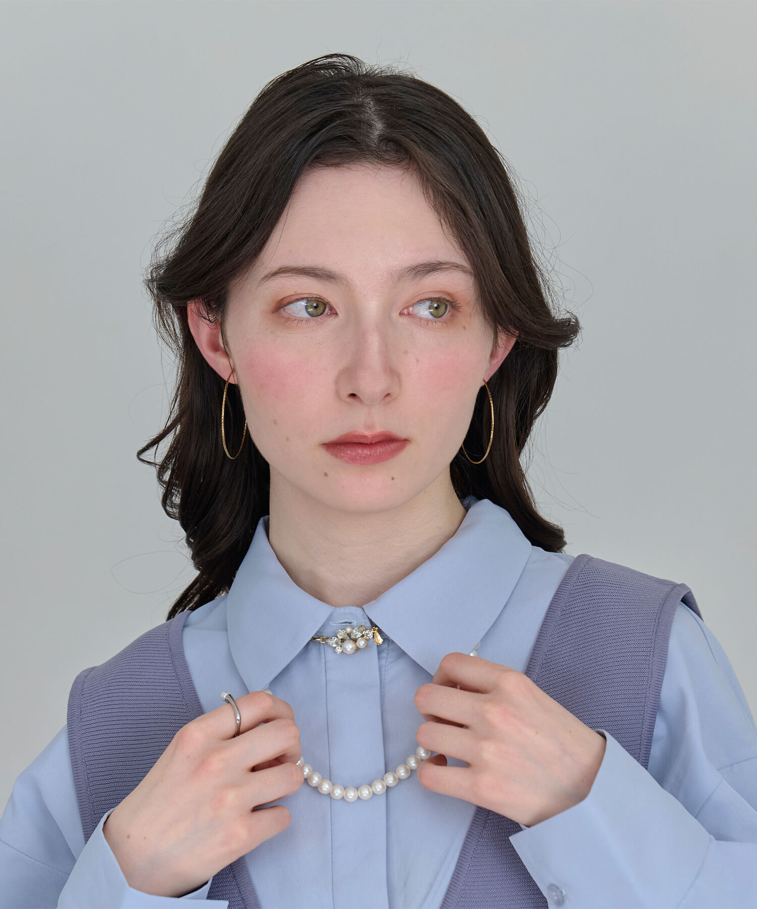 Phoebe「ブルーミングロングパールネックレス　セレモニー/入学式/卒業式/式典/連パール」|ネックレス|