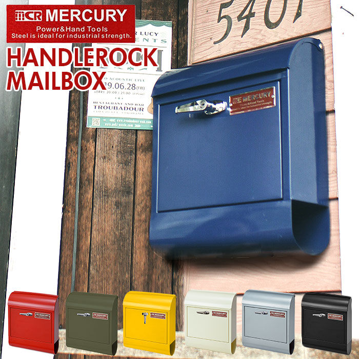 MERCURY「マーキュリー ポスト 通販 壁掛け おしゃれ 大型 郵便受け 郵便ポスト 鍵付き レトロ 郵便」|その他|
