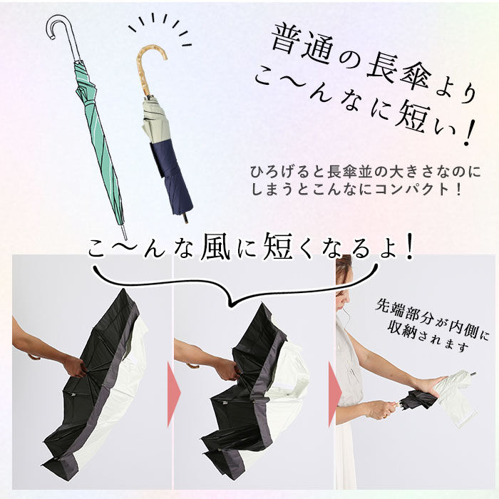 BACKYARD FAMILY「日傘 折りたたみ 遮光 晴雨兼用 軽量 通販 HYGGE ヒュッゲ ショートワイド 55cm」|傘|