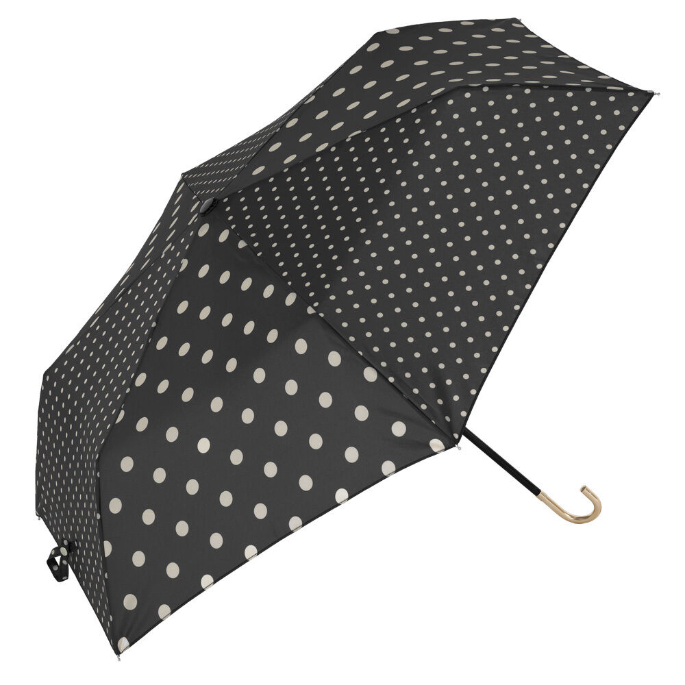 BACKYARD FAMILY「because ビコーズ 折りたたみ傘 レディース 50cm 通販 晴雨兼用傘 折り畳み傘 雨傘」|傘|ブラック1