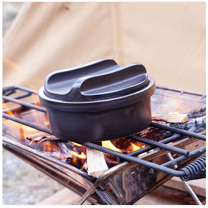 BACKYARD FAMILY「ハイム hime 土鍋 通販 一人用 クッカー ソロキャンプ 鍋 なべ 調理器具 ソロ 直火 陶器」|食器・キッチングッズ|