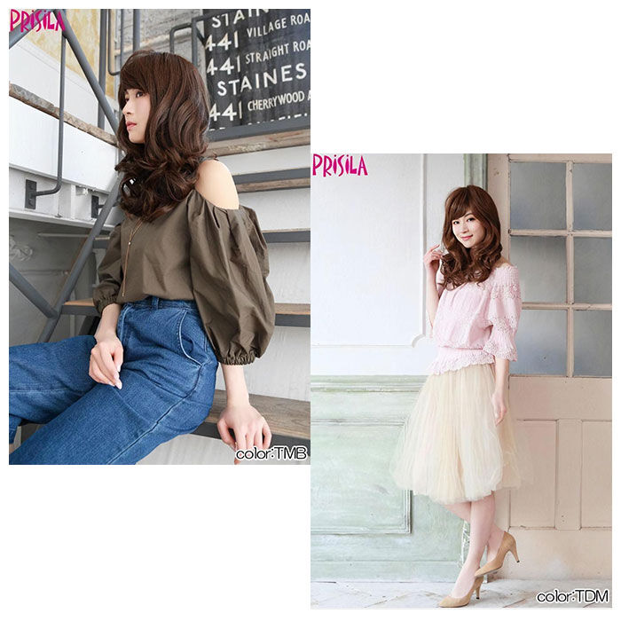 BACKYARD FAMILY「プリシラ ウィッグ フルウィッグ 通販 ロング 自然 セミロング ミディアム 黒髪 カール かつら」|ヘアスタイリング|