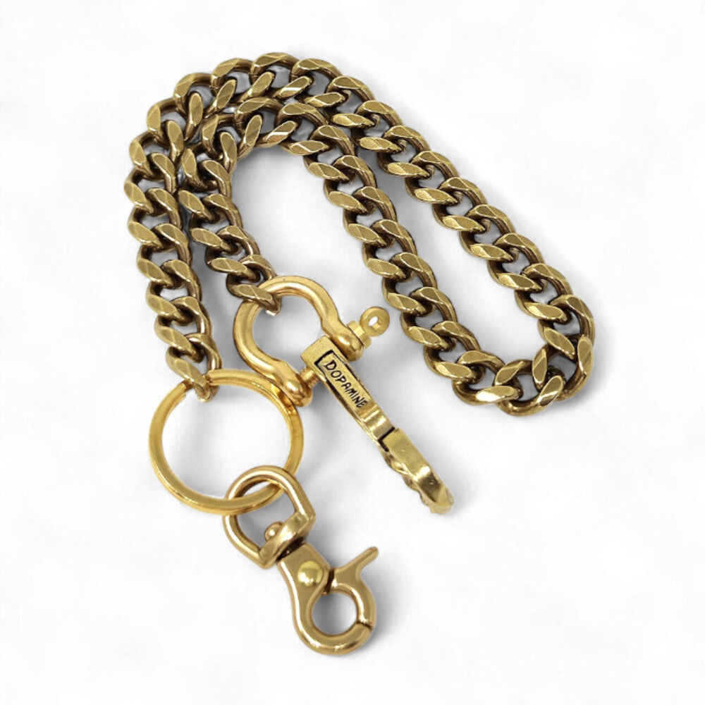 BACKYARD FAMILY「ウォレットチェーン 真鍮 通販 キーフック 真鍮ウォレットチェーン ベルトループ キーリング」|その他|ゴールド1