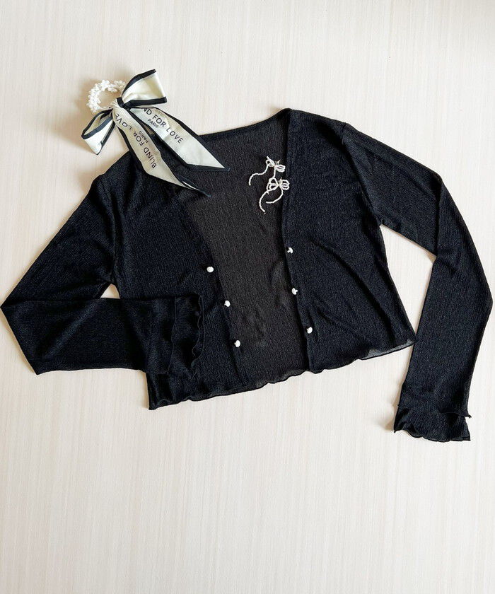 BACKYARD FAMILY「カーディガン レディース ショート丈 通販 シアーカーディガン ボレロ ショートカーディガン」|その他|