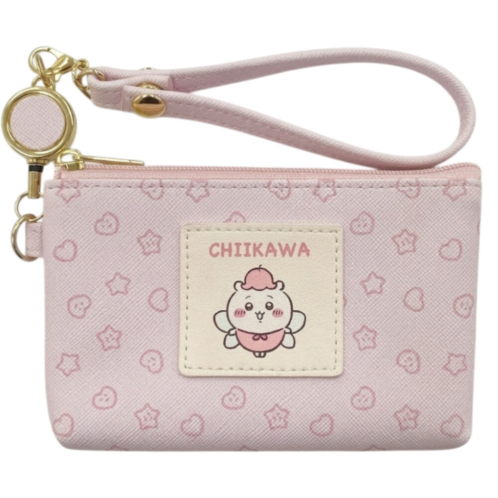 BACKYARD FAMILY「リール付き ポーチ 通販 小銭入れ キャラクター 小物入れ ミニポーチ コインケース キーケース」|コインケース|ピンク1